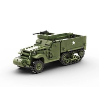 Build Army M3A1 Half Track WWII American Armoured Personnel Carrier Model Brick Kit  BA1103