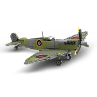 Build Army Supermarine Spitfire Mk.Vb WWII German British Fighter Jet Model Brick Kit  BA2002