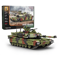 Build Army M1A2 Abrams - American Main Battle Tank Model Brick Kit BAM003