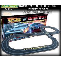 Scalextric C1431S Back to the Future vs Knight Rider Slot Car Set C1431S