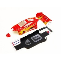 Carisma GT14B Red Car Body with Stickers set 14683