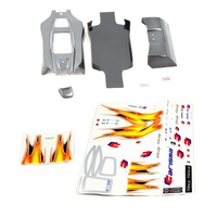 Carisma GT14B Gunmetal Car Body with Stickers set 14758