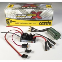 Castle Creations MAMBA Micro X Brushless ESC, 4100KV Motor Combo, 1/18