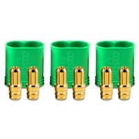 Castle Creations Polarized Bullet Connector, 6.5mm Male (3x)