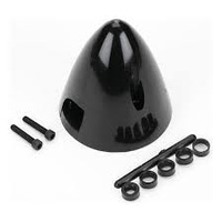 DUBRO 285 2-1/2in SPINNER, BLACK (1 PC PER PACK)