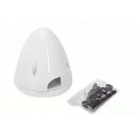 DUBRO 296 3in SPINNER, WHITE (1 PC PER PACK)