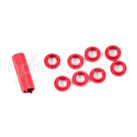 Spektrum DX8/DX6i/DX7s Switch Nuts Blings Red