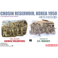 Dragon 1/35 Chosin Reservoir Korea 1950 Chinese Volunteer vs. U.S. Marines Plastic Model Kit [6811]