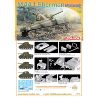 Dragon 1/72 M4A1 Sherman Normandy Plastic Model Kit [7273]
