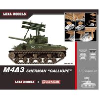 DRAGON 1/72 M4A3 SHERMAN "CALLIOPE" (LEXA MODELS X DRAGON MODELS) HYBRID KIT PLASTIC MODEL KIT 7677