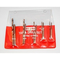 TAP & DRILL SET 10PC METRIC DUBRO510