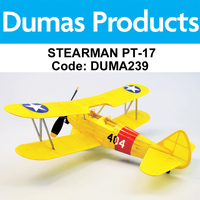 DUMAS 239 STEARMAN PT-17  WALNUT SCALE 18 INCH WINGSPAN RUBBER POWERED DUMA239