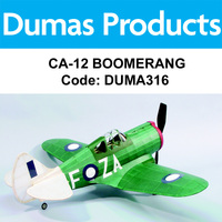 DUMAS 316 CA-12 BOOMERANG 30 INCH WINGSPAN RUBBER POWERED DUMA316