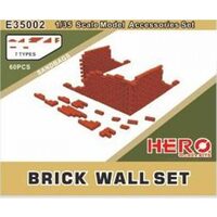 HERO HOBBY E35002 1/35 BRICK WALLS PLASTIC MODEL KIT HE35002