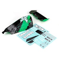 ECX Body/Wing, Black/Green 1/10 2WD Boost