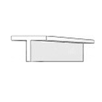 EVERGREEN 768 WHITE STYRENE T PROFILE .257" (6.50mm)  (2 Per Pack)