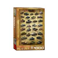 EUROGRAPHICS WORLD WAR II TANKS 1000 PC JIGSAW