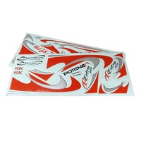 Flex QQ Extra 300 Red/Silver Decal Set