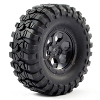 Pre-Mounted 6Hex/Tyre (2) Black Outback