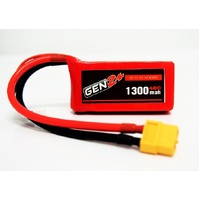 Gen2 1300mah 40c 3s SC Lipo W/multi plug