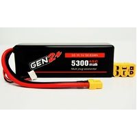 Gen2 5300mah 45c 3s HC Lipo w/mutil plug