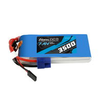 Gens Ace 2S 3500mAh 7.4V RX Soft Case LiPo Battery (EC3) GEA2S3500RXE3
