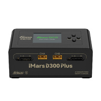 Gens Ace iMars D300 Plus G-Tech Smart Dual AC/DC Charger (Black) (6S/16A) (AC-300W) (DC-350W x2) w/Bluetooth App Control