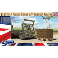 GECKO GM35037 1/35 BRITISH AMMO BOXES & TRAILER PLASTIC MODEL KIT
