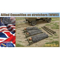 Gecko 1/35 Allied Casualties On Stretchers (WWII) Plastic Model Kit  GM35049