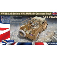   Gecko 1/35 British Bedford MWR FFW Radio Command Truck Plastic Model Kit 