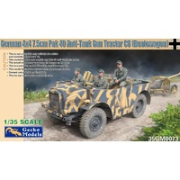   Gecko 1/35 German 4x4 7.5cm Pak 40 Anti-Tank Gun Tractor C8 (Beutewagen) Plastic Model Kit 