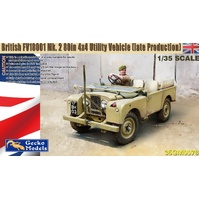 Gecko 1/35 British FV18001 Mk. 2 80in 4x4 Utility Vehicle w/Canvas Roof Top Plastic Model Kit