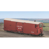 PECO GLT OO-9 L&B 8 TON BOGIE GOODS BRAKE VAN, L&B LIVERY, RED, NO.14 OPEN VER