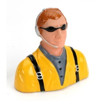 Hangar 9 1/7 Pilot-Civilian with Headset,Mic And Sunglasses - yellow