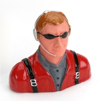 Hangar 9 1/7 Pilot-Civilian with Headset,Mic And Sunglasses - red