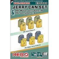 HERO HOBBY E35003 1/35 WW2 GERMAN JERRY CAN & JERRY CAN WATER SET PLASTIC MODEL KIT