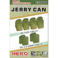 HERO HOBBY E35006 1/35 WW2 US & ALLIED JERRY CAN PLASTIC MODEL KIT