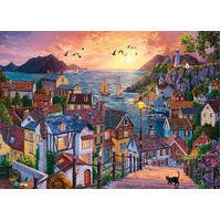 HOLDSON SUNSETS 4 – COASTAL TOWN AT SUNSET 1000 PIECE JIGSAW PUZZLE 77372