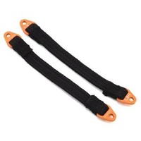 HOT RACING 100MM SUSPENSION TRAVEL LIMIT STRAPS (2) ORANGE SLS100T0303