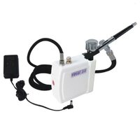 Hseng Mini Air Compressor Kit (Includes Hose and HS-30 Airbrush - no mouisture trap