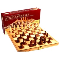 CHESS WOOD 15" INLAID BOARD. HSN20004