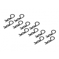 Body clips - black - medium size - 12pc.