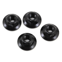 4mm Large Flange Serrated Locknut black