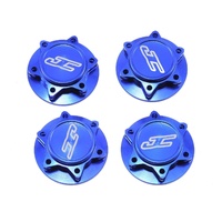 Fin, 1/8th serrated LW Wheel Nut blue
