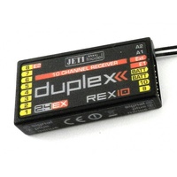 JETI Duplex REX10 10 Channel Full Range Receiver with Integrated Expander and UDI Digital Output JDEXRR10