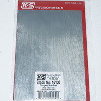 K&S 16130 CORRUGATED SHEETS .002 ALUMINUM 5IN X 7IN  INHOIN SCALE.030 SP (2