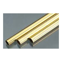 K&S 3920 ROUND BRASS TUBE .45MM WALL (1 METER) 2MM OD  (5 tubes per bag x 3 bags)