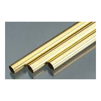 K&S 3926 ROUND BRASS TUBE .45MM WALL (1 METER) 8MM OD 