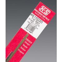 K&S 815023 BRASS FLAT BARS (12IN LENGTHS) 1/64IN X 3/16IN (1 PER CARD)