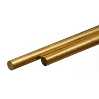 K&S 8167 SOLID BRASS ROD (12IN LENGTHS) .114 (2 RODS PER CARD) KS8167